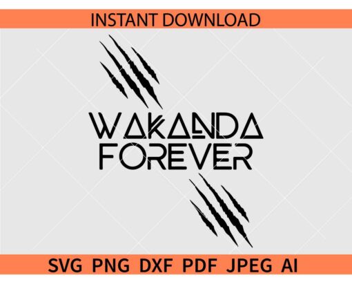 Wakanda forever scratches SVG, Wakanda Scratch SVG, Black Panther Wakanda Scratch SVG