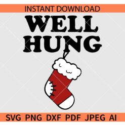 Well Hung Christmas Socks SVG, Socks Christmas Well Hung SVG
