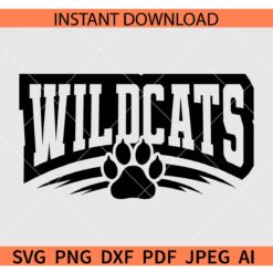 Wildcats SVG, Wildcats Paw SVG, The Wildcats SVG