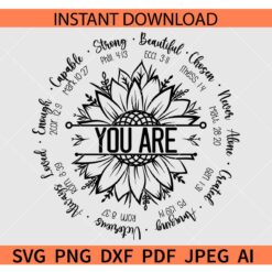 You are inspirational SVG, Floral You Are Inspirational SVG, You are Capable SVG