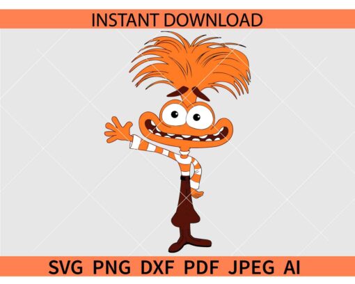 Anxiety Character from Inside Out Movie SVG, Inside Out Anxiety Disney Character SVG