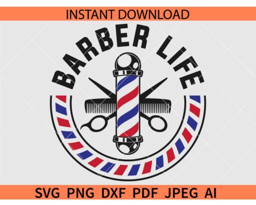 Barber life SVG, Barber Tools SVG, Shaving Tools SVG
