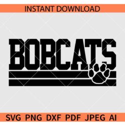 Bobcats Paw Silhouette SVG, The Bobcats SVG