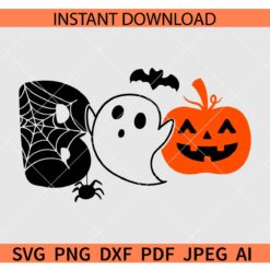Boo Halloween Ghost SVG, Boo Halloween Pumpkin SVG, Boo Jack Pumpkin Ghost SVG