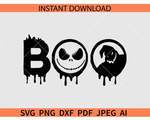 Boo Nightmare before Christmas SVG, Boo Oogie Boogie  SVG