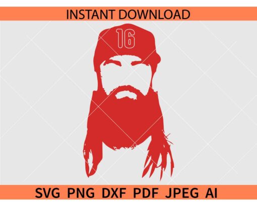 Brandon Marsh SVG, Philadelphia Baseball SVG, Baseball Player Shirt no 16 SVG