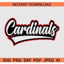 Cardinals Mascot Swoosh SVG