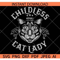 Childless Miserable Cat Lady SVG, Kamala Childless Cat Lady SVG