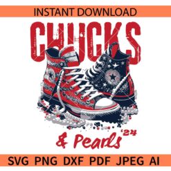 Chucks and Pearls Kamala Harris SVG