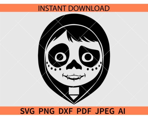 Coco Miguel Rivera SVG, Disney Coco Miguel Silhouette SVG