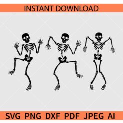 Dancing Skeletons SVG, Halloween Skeletons Dancing SVG