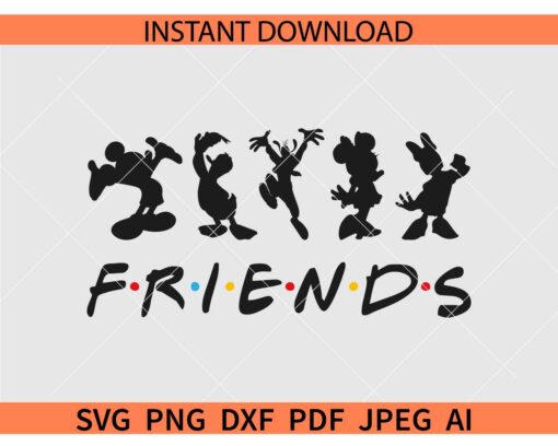 Disney Friends SVG, Disney family vacation SVG, Disney Best Friends SVG