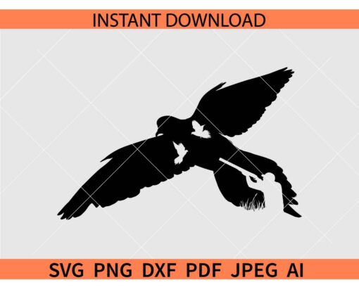 Dove hunting Silhouette SVG