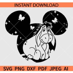 Eeyore Mickey ears SVG, Disney Ears Eeyore SVG