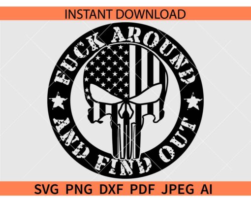 FAAFO-Punisher-skull-Flag-SVG, Punisher Skull Svg, 2nd Amendment Svg, Punisher Vector SVG Punisher Skull Clipart SVG