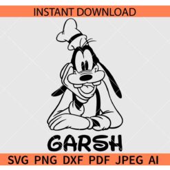 Garsh Goofy SVG, Disneyland Character Goofy SVG, Happy Goofy Coloring Page SVG