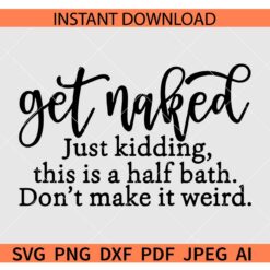 Get naked just kidding this is a half bath don't make it weird SVG