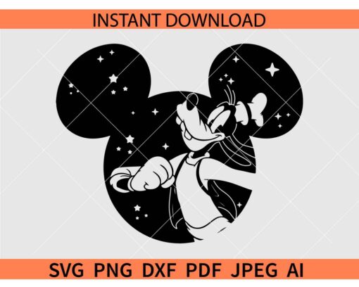 Goofy Mickey ears SVG, Disney Goofy SVG