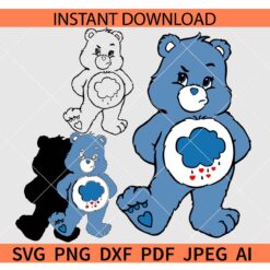 Grumpy care bear SVG, Grumpy Bear Vector SVG