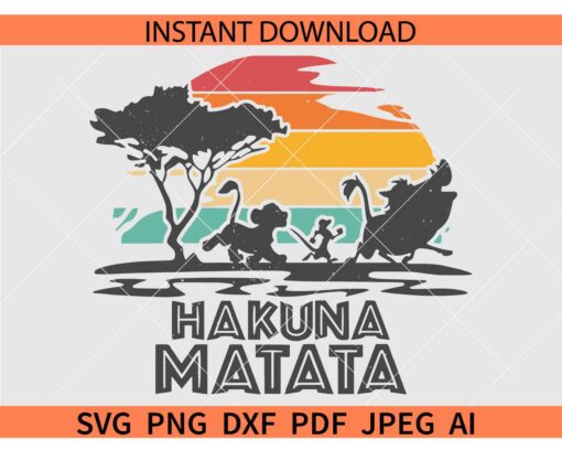 Grunge Hakuna matata SVG, Distressed Hakuna matata SVG