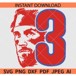 Harper number 3 SVG, Bryce Harper 3 SVG, Philadelphia Phillies Baseball Player SVG