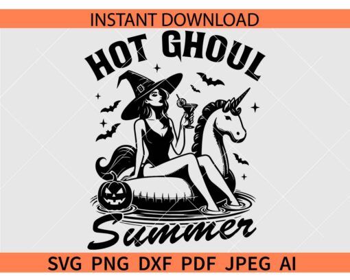 Hot Ghoul Summer SVG, Halloween Summer SVG