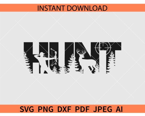 Hunt scene SVG