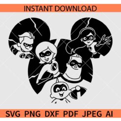 Incredibles Mickey ears SVG, Disney Incredibles SVG, Mickey Mouse Ears Incredibles SVG