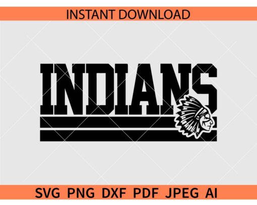 Indians SVG, The Indians SVG, Team Indians SVG, Indians Sports SVG