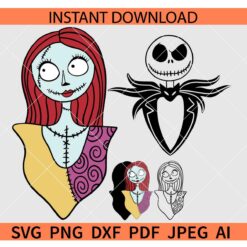 Jack and Sally Bundle Svg, Nightmare Before Christmas Bundle Svg, Jack Skellington and Sally SVG