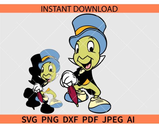 Jiminy Cricket Pinocchio SVG, Jiminy Cricket Pinocchio Movie Character SVG