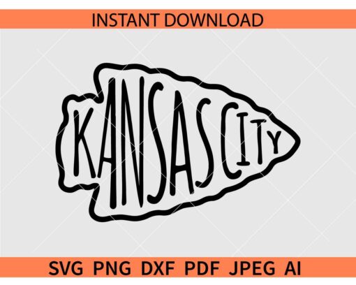 Kansas City Arrowhead Sketch SVG, Kansas City Arrowhead Logo SVG