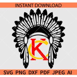 Kansas City head dress SVG, Kansas City Chiefs Headdress SVG