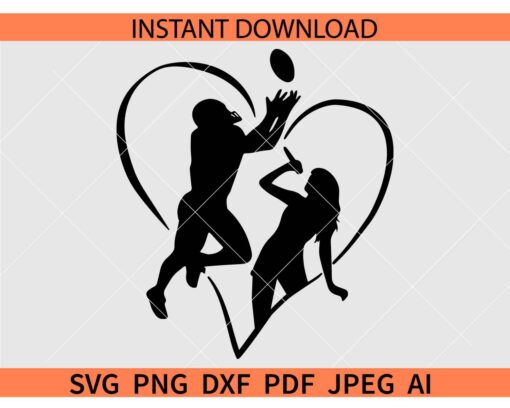 Kelce Swiftie SVG, Heart Love Kelce Swiftie SVG
