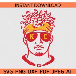 Mahomes Kansas City SVG, Mahomes Portrait KC SVG, Kansas City Chiefs Mahomes SVG