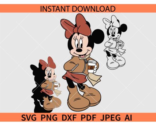 Minnie Mouse fall SVG, Disney Thanksgiving SVG, Fall Tumbler Minnie SVG