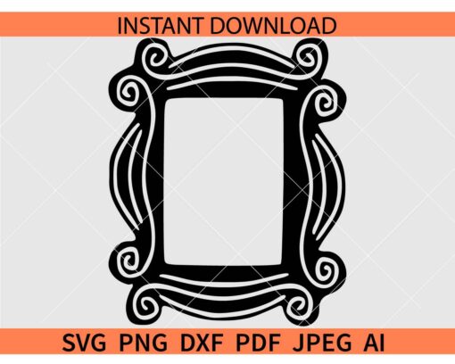 Monogram frame SVG, Monogram frame silhouette SVG, Vintage Monogram Frames SVG