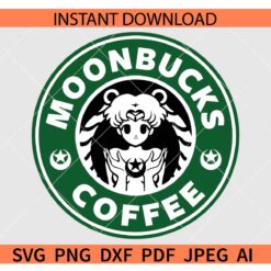 Moonbucks coffee SVG, Moonbucks Starbucks SVG, Sailor Moon Starbucks SVG