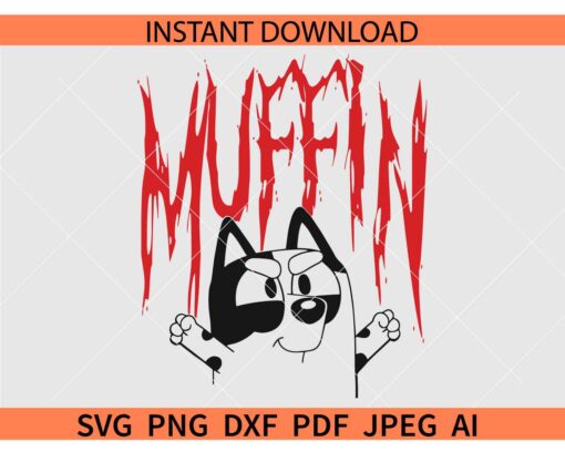 Muffin Bluey SVG, Muffin Heeler SVG, Muffin Cupcake Heeler SVG