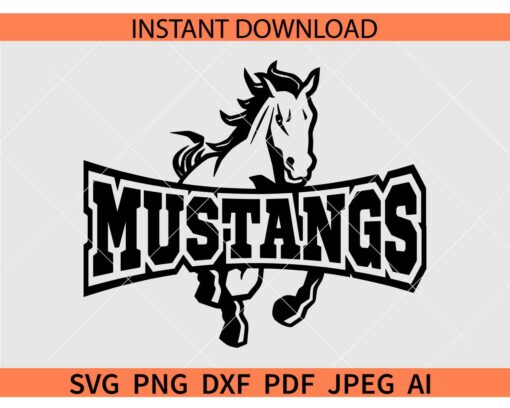 Mustangs-Team-spirit-SVG, Team Shirt svg, Team Spirit Shirt svg, School Spirit svg, School Shirt SVG, Mustangs Cheerleading, Mustangs Team Gear SVG