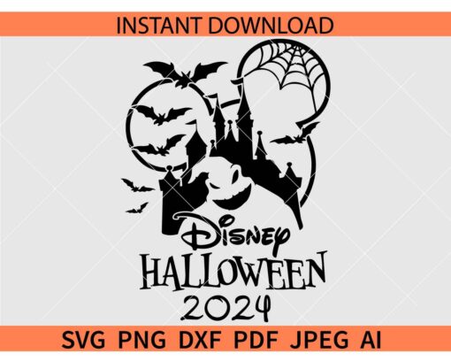 Oogie Boogie Disney Halloween 2024 SVG, Mickey Ears Halloween Scene Oogie SVG