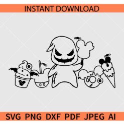 Oogie boogie Halloween Snacks SVG, Oogie boogie Disneyland Snacks SVG