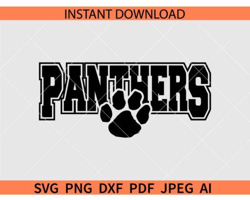Panthers SVG, Panthers Paw SVG, The Panthers SVG