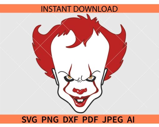 Pennywise SVG, Halloween Horror Movie Penny SVG