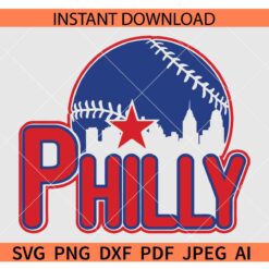 Philly Baseball SVG, Philadelphia City Baseball SVG, Phillies Baseball Ball SVG