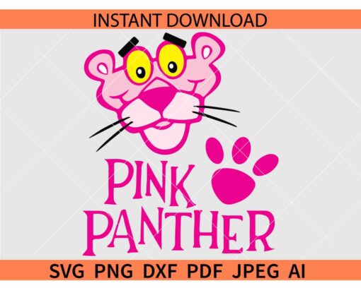 Pink Panther SVG, Panther Cartoon SVG