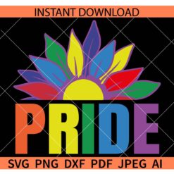 Pride sunflower SVG, LGBTQ Shirt SVG, Gay Pride SVG