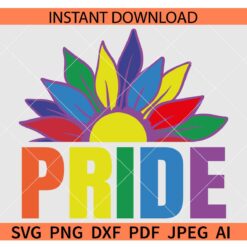 Pride sunflower SVG, LGBTQ Shirt SVG, Gay Pride SVG