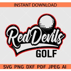 Red Devils Golf SVG, The Red Devils Golf SVG, Red Devils Sports SVG
