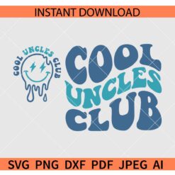 Retro Cool Uncles Club SVG, Cool Uncles Club Melty Face SVG, Squeezed Face Cool Uncles Club SVG